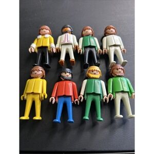 Vintage Set Of‎ 8 Playmobil Bearded Men